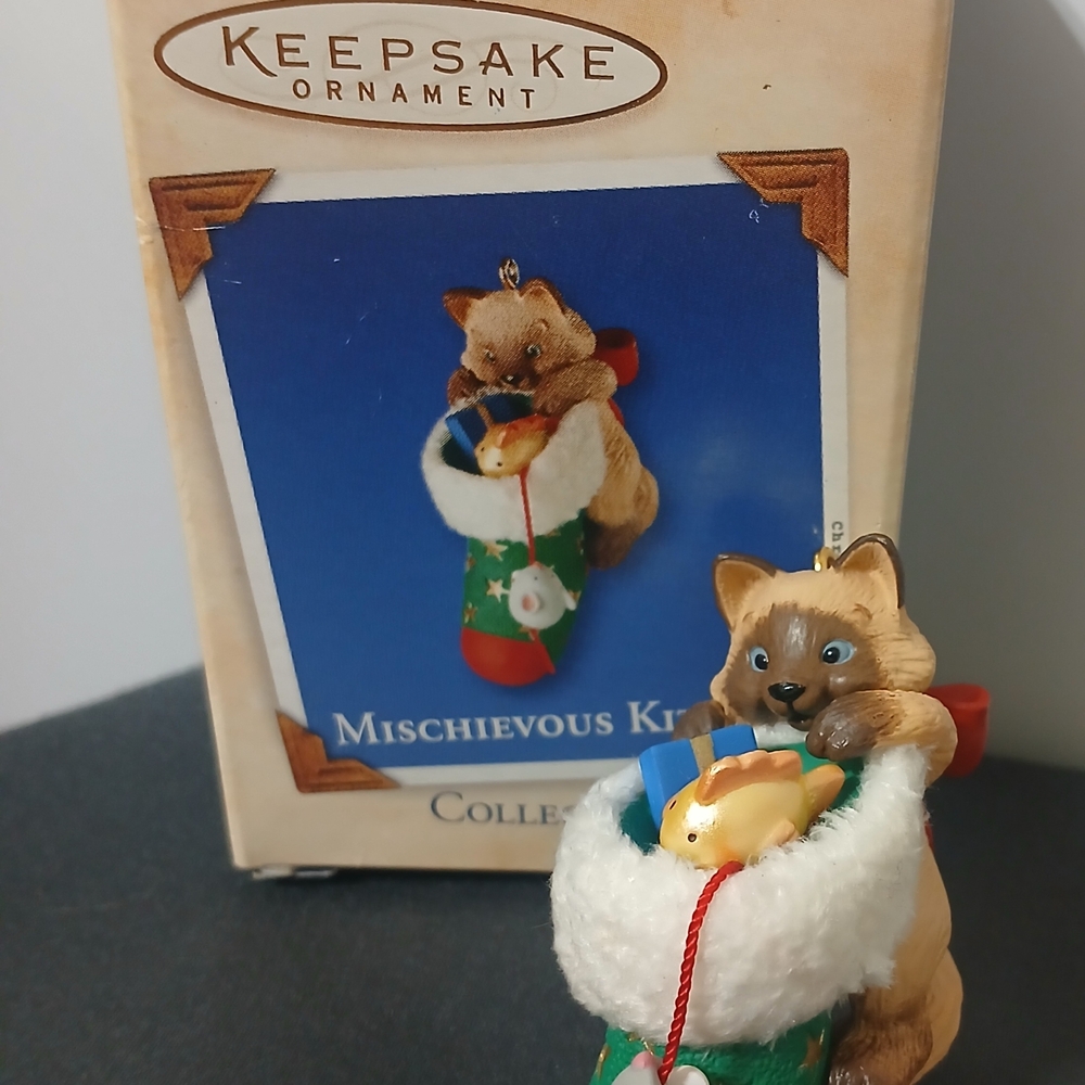 Hallmark Mischievous Kittens Ornament-Christmas Stocking 2003 #5-Super Cute!!!